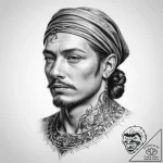 Tattoo sketch a historical figure – tattoo sketch (№1759509048_0, 03.10.2025 16:30) — tattoovalue.net