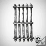 Tattoo sketch prison bars – tattoo sketch (№1759509917_0, 03.10.2025 16:45) — tattoovalue.net