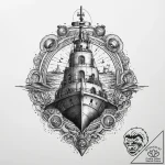 Tattoo sketch submarine patrol, ink illustrat… – tattoo sketch (№1759511442_0, 03.10.2025 17:10) — tattoovalue.net