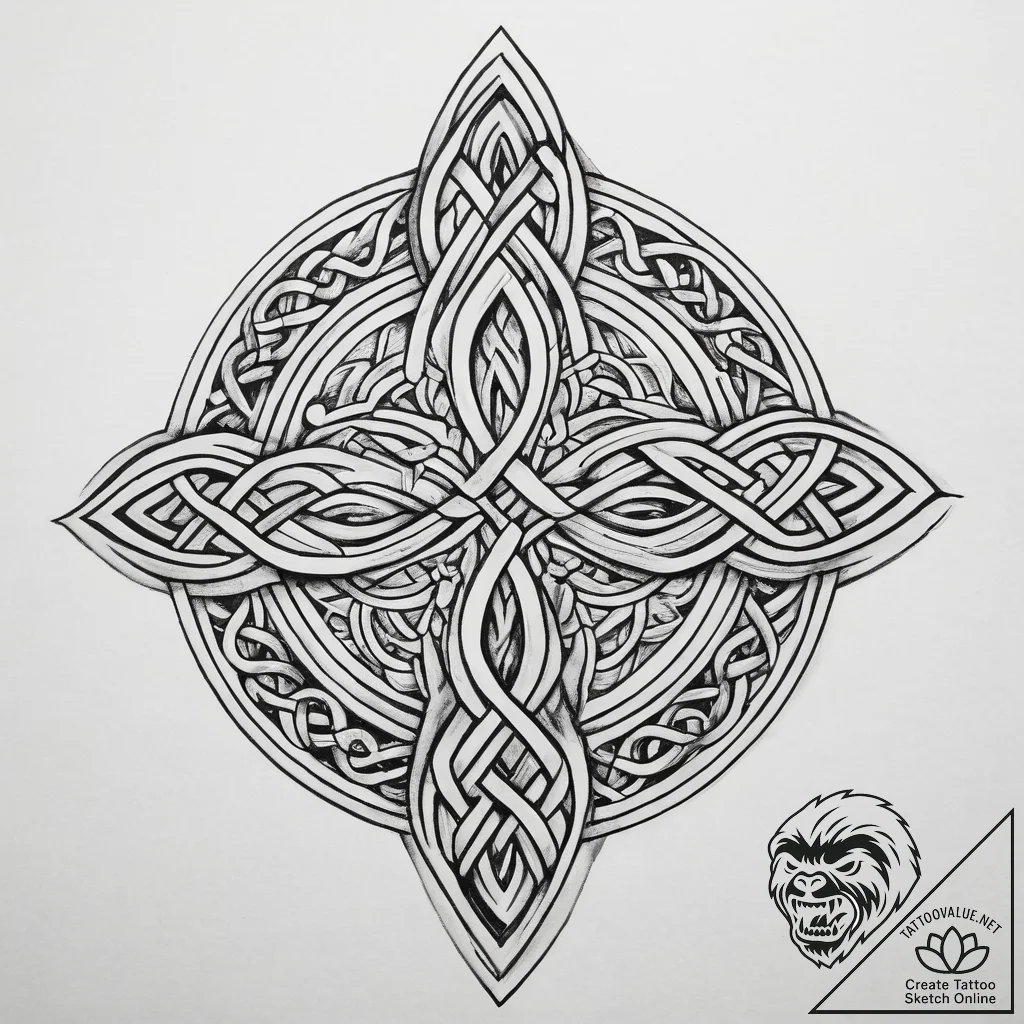 Tattoo sketch кельтский узел, artistic tattoo... - tattoo sketch (№1759512091_0, 03.10.2025 17:21) — tattoovalue.net