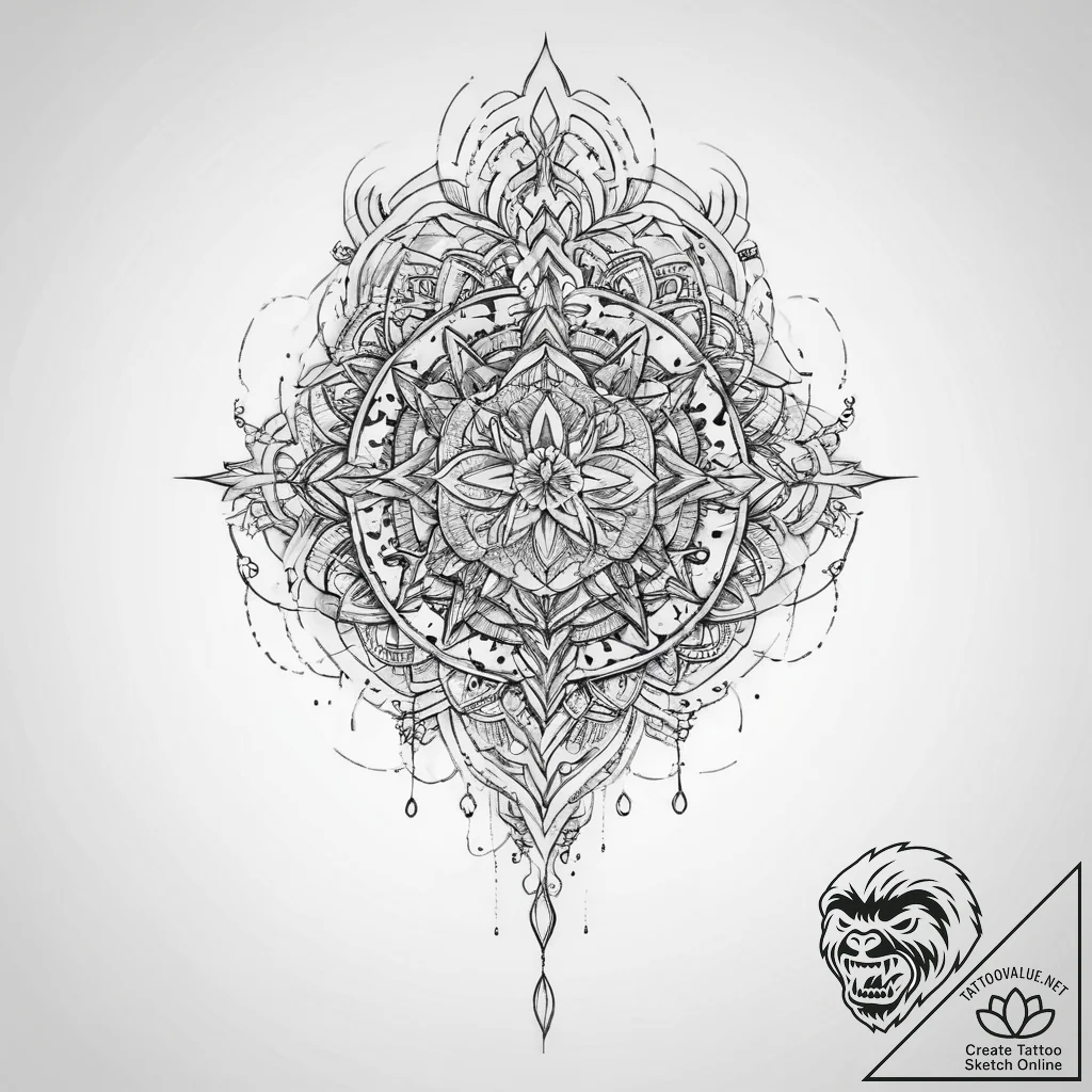 Tattoo sketch abstract линии - tattoo sketch (№1759512967_0, 03.10.2025 17:36) — tattoovalue.net