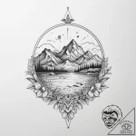 Tattoo sketch абстрактный пейзаж, tattoo draw… – tattoo sketch (№1759514270_0, 03.10.2025 17:57) — tattoovalue.net