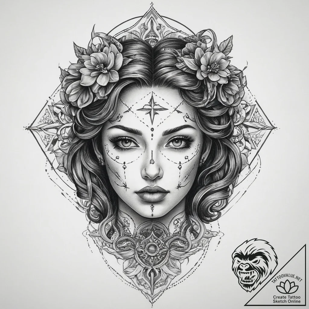 Tattoo sketch cosmic person, tattoo line art,... - tattoo sketch (№1759515784_0, 03.10.2025 18:23) — tattoovalue.net