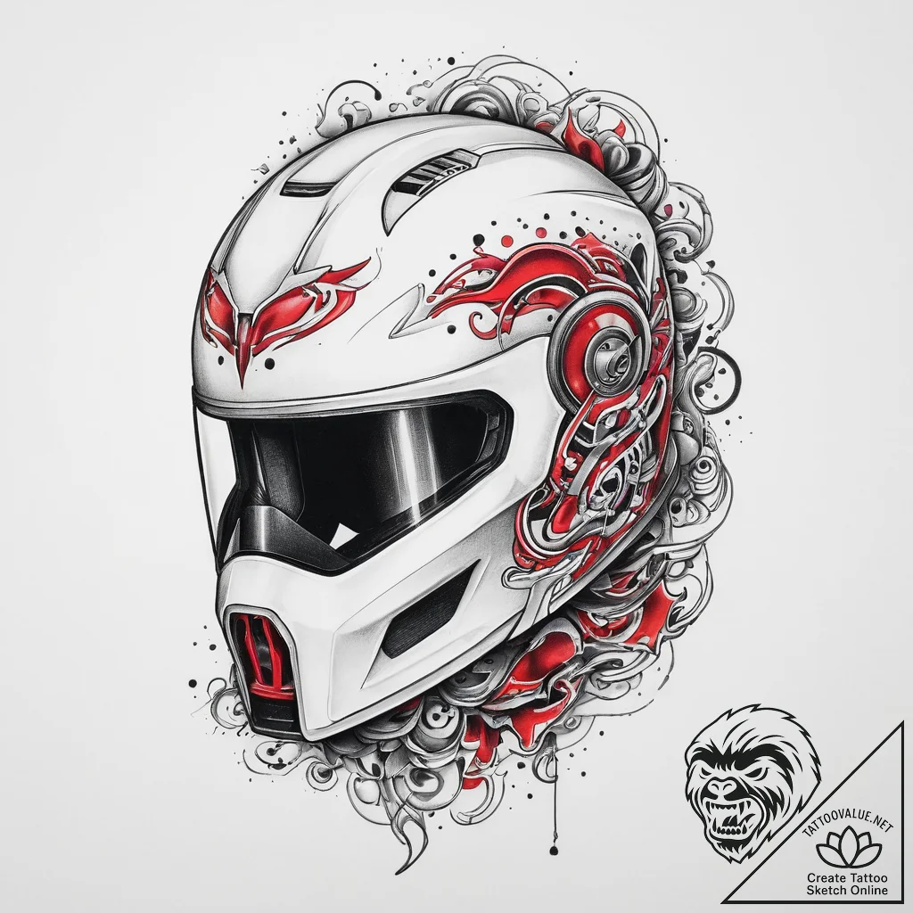 Tattoo sketch helmet, tattoo drawing outline,... - tattoo sketch (№1759516448_0, 03.10.2025 18:34) — tattoovalue.net