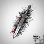 Tattoo sketch dagger, concept art for tattoo,… – tattoo sketch (№1759517100_0, 03.10.2025 18:45) — tattoovalue.net