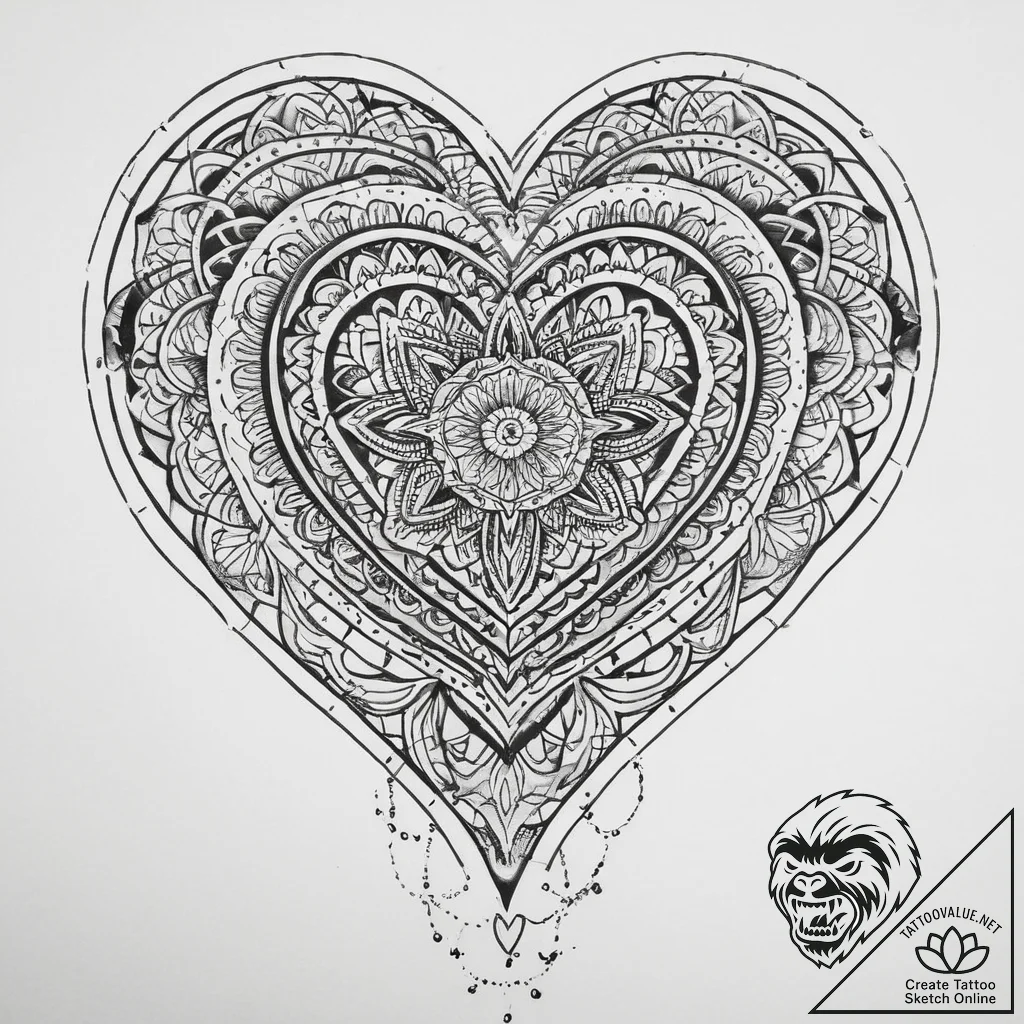 Tattoo sketch heart tattoo, tattoo drawing ou... - tattoo sketch (№1759517317_0, 03.10.2025 18:48) — tattoovalue.net