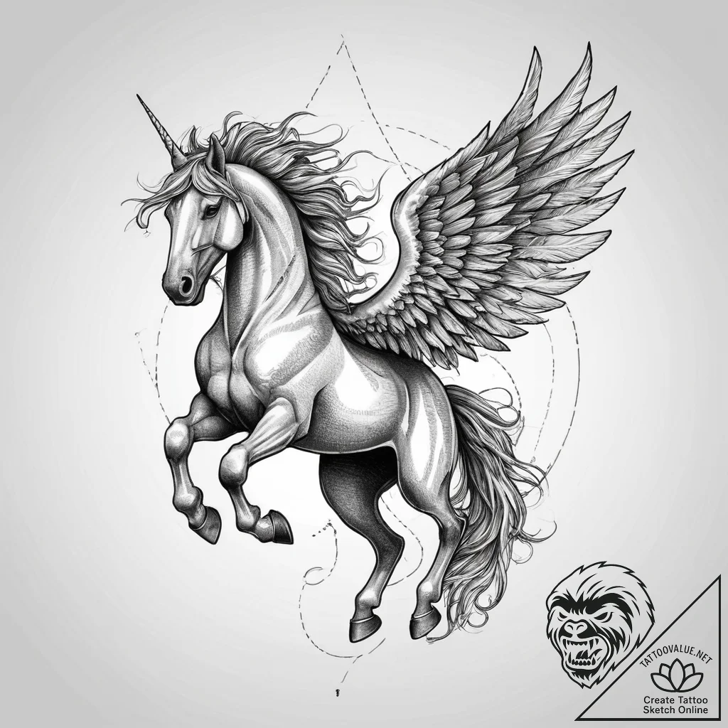 Tattoo sketch pegasus, tattoo sketch design,... - tattoo sketch (№1759517751_0, 03.10.2025 18:55) — tattoovalue.net