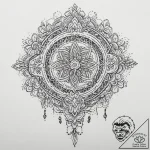 Tattoo sketch slavic embroidery pattern with… – tattoo sketch (№1759519702_0, 03.10.2025 19:28) — tattoovalue.net