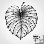 Tattoo sketch monstera leaf, concept art for… – tattoo sketch (№1759520146_0, 03.10.2025 19:35) — tattoovalue.net