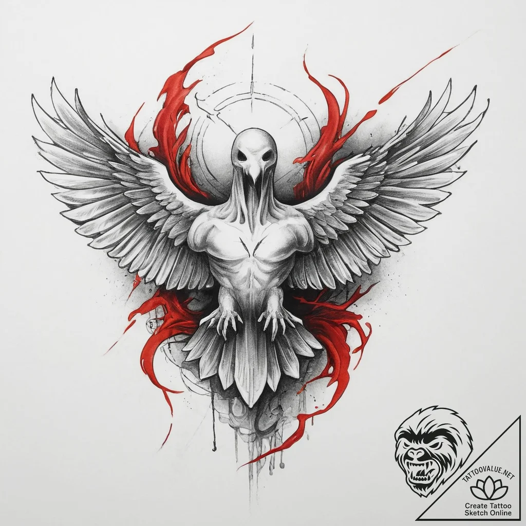 Tattoo sketch holy ghost, tattoo sketch desig... - tattoo sketch (№1759521681_0, 03.10.2025 20:01) — tattoovalue.net