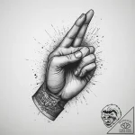 Tattoo sketch hands with a document, ink illu… – tattoo sketch (№1759522983_0, 03.10.2025 20:23) — tattoovalue.net