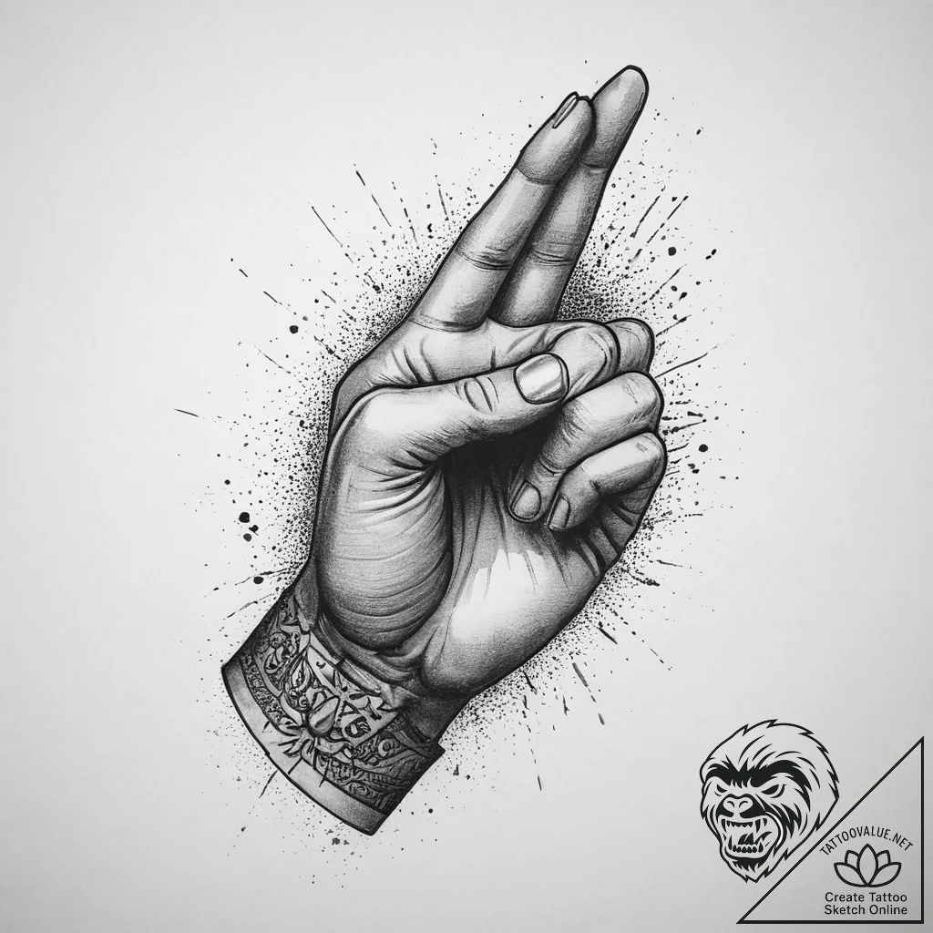 Tattoo sketch hands with a document, ink illu... - tattoo sketch (№1759522983_0, 03.10.2025 20:23) — tattoovalue.net