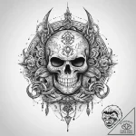 Tattoo sketch voodoo loa symbols – tattoo sketch (№1759524535_0, 03.10.2025 20:48) — tattoovalue.net