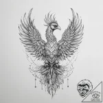 Tattoo sketch узор в виде феникса, tattoo fla… – tattoo sketch (№1759524759_0, 03.10.2025 20:52) — tattoovalue.net