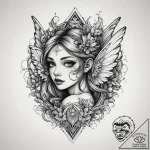 Tattoo sketch fairy, tattoo sketch design, mu… – tattoo sketch (№1759525418_0, 03.10.2025 21:03) — tattoovalue.net