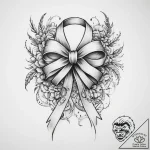 Tattoo sketch ribbon tattoo – tattoo sketch (№1759526508_0, 03.10.2025 21:21) — tattoovalue.net