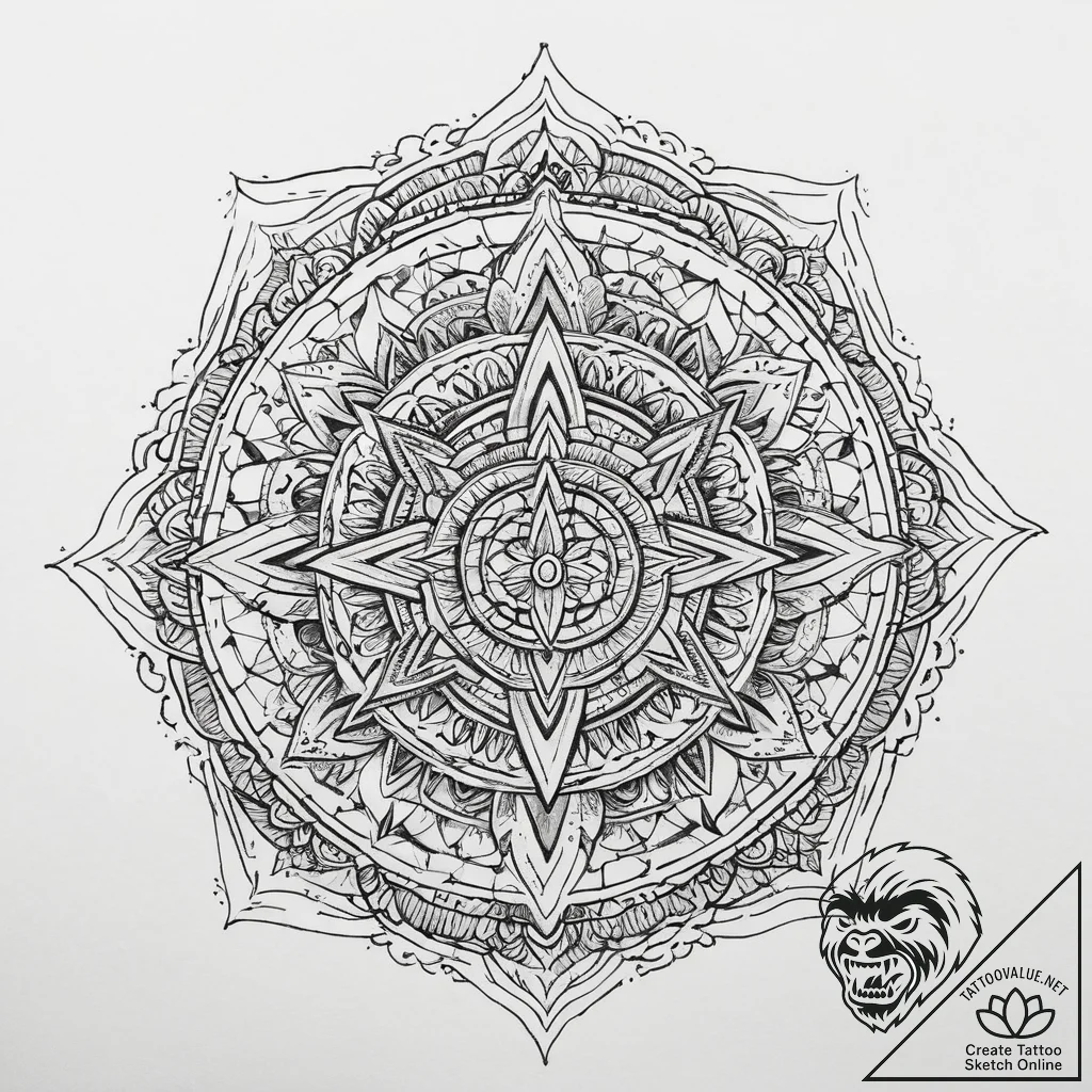 Tattoo sketch mask, ink illustration for tatt... - tattoo sketch (№1759526948_0, 03.10.2025 21:29) — tattoovalue.net