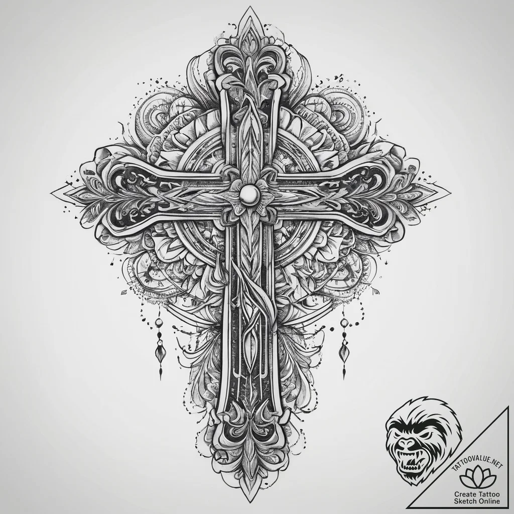 Tattoo sketch light, ink illustration for tat... - tattoo sketch (№1759527817_0, 03.10.2025 21:43) — tattoovalue.net