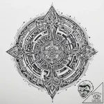 Tattoo sketch magical labyrinth – tattoo sketch (№1759528037_0, 03.10.2025 21:47) — tattoovalue.net