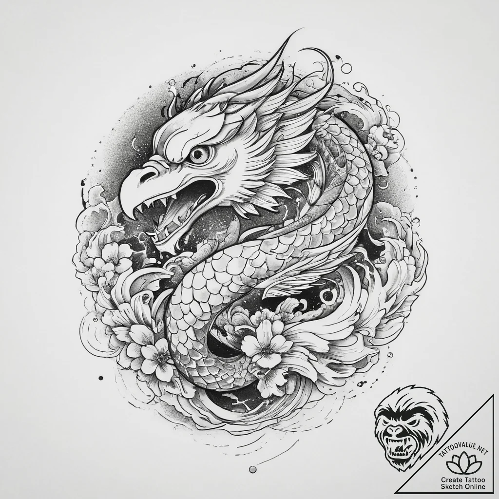 Tattoo sketch hands with an eagle, ink illust... - tattoo sketch (№1759529361_0, 03.10.2025 22:09) — tattoovalue.net