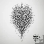 Tattoo sketch узор в виде молнии – tattoo sketch (№1759529581_0, 03.10.2025 22:13) — tattoovalue.net