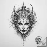 Tattoo sketch dark villain, tattoo line art,… – tattoo sketch (№1759530891_0, 03.10.2025 22:34) — tattoovalue.net