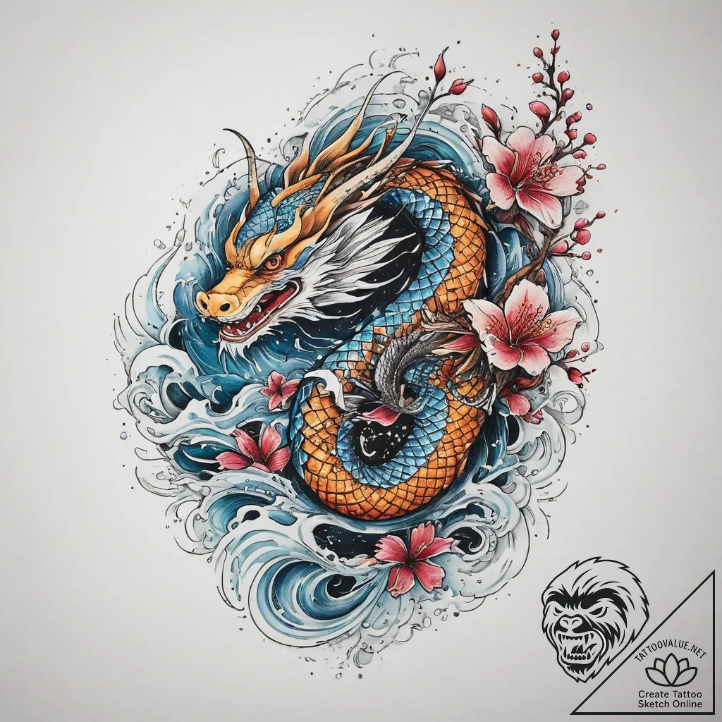 Tattoo sketch stream, tattoo sketch design, d... - tattoo sketch (№1759531757_0, 03.10.2025 22:49) — tattoovalue.net