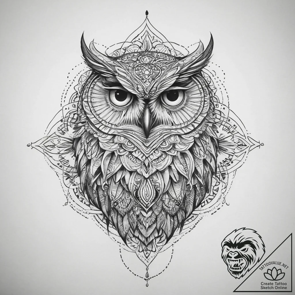 Tattoo sketch owl tattoo, tattoo sketch desig... - tattoo sketch (№1759532639_0, 03.10.2025 23:03) — tattoovalue.net