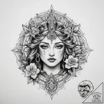 Tattoo sketch sacred story, tattoo flash shee… – tattoo sketch (№1759534379_0, 03.10.2025 23:32) — tattoovalue.net