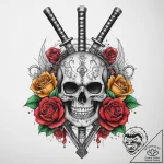 Tattoo sketch samurai katana, tattoo flash sh… – tattoo sketch (№1759535246_0, 03.10.2025 23:47) — tattoovalue.net
