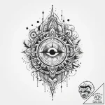 Tattoo sketch cosmic creation, artistic tatto… – tattoo sketch (№1759536546_0, 04.10.2025 00:09) — tattoovalue.net