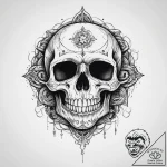 Tattoo sketch череп с черной дырой, tattoo fl… – tattoo sketch (№1759538329_0, 04.10.2025 00:38) — tattoovalue.net