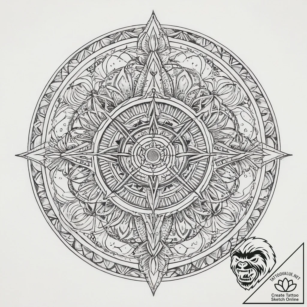 Tattoo sketch tarot card justice, artistic ta... - tattoo sketch (№1759540075_0, 04.10.2025 01:07) — tattoovalue.net