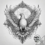 Tattoo sketch white-winged dove, artistic tat… – tattoo sketch (№1759540509_0, 04.10.2025 01:15) — tattoovalue.net