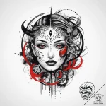 Tattoo sketch cosmic identity, tattoo sketch… – tattoo sketch (№1759541161_0, 04.10.2025 01:26) — tattoovalue.net