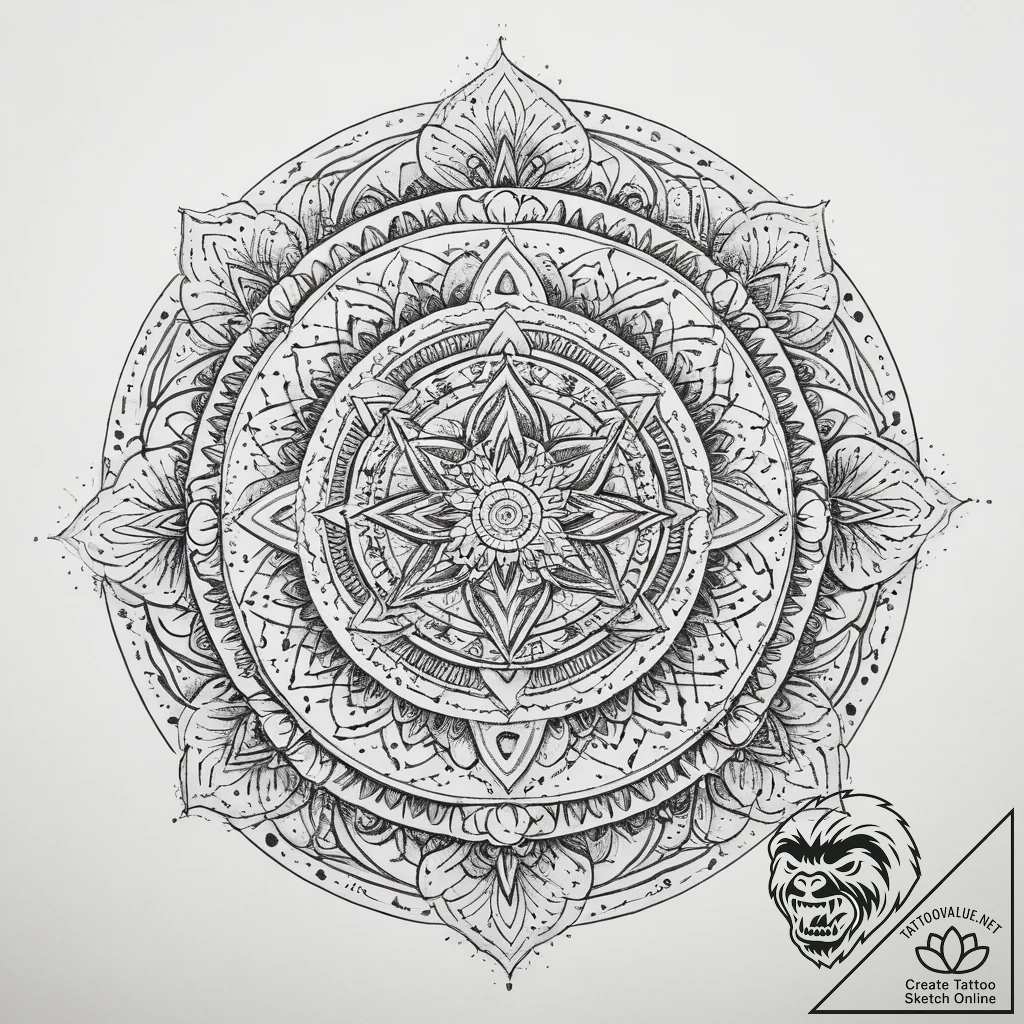 Tattoo sketch cosmic portrayal, tattoo drawin... - tattoo sketch (№1759541379_0, 04.10.2025 01:29) — tattoovalue.net