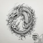 Tattoo sketch wisteria vine, tattoo flash she… – tattoo sketch (№1759542628_0, 04.10.2025 01:50) — tattoovalue.net