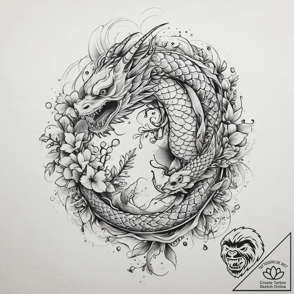 Tattoo sketch wisteria vine, tattoo flash she... - tattoo sketch (№1759542628_0, 04.10.2025 01:50) — tattoovalue.net
