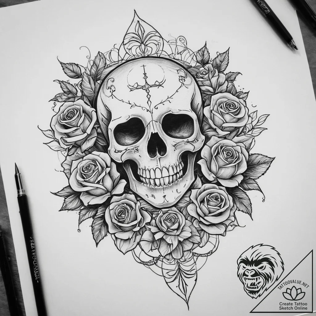 Tattoo sketch blessed fable, tattoo sketch de... - tattoo sketch (№1759543494_0, 04.10.2025 02:04) — tattoovalue.net
