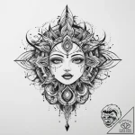 Tattoo sketch cosmic self, tattoo drawing out… – tattoo sketch (№1759545890_0, 04.10.2025 02:44) — tattoovalue.net