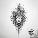 Tattoo sketch divine root, artistic tattoo sk… – tattoo sketch (№1759546321_0, 04.10.2025 02:52) — tattoovalue.net