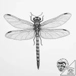 Tattoo sketch monarch damselfly – tattoo sketch (№1759546752_0, 04.10.2025 02:59) — tattoovalue.net