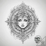 Tattoo sketch cosmic character, tattoo flash… – tattoo sketch (№1759549358_0, 04.10.2025 03:42) — tattoovalue.net
