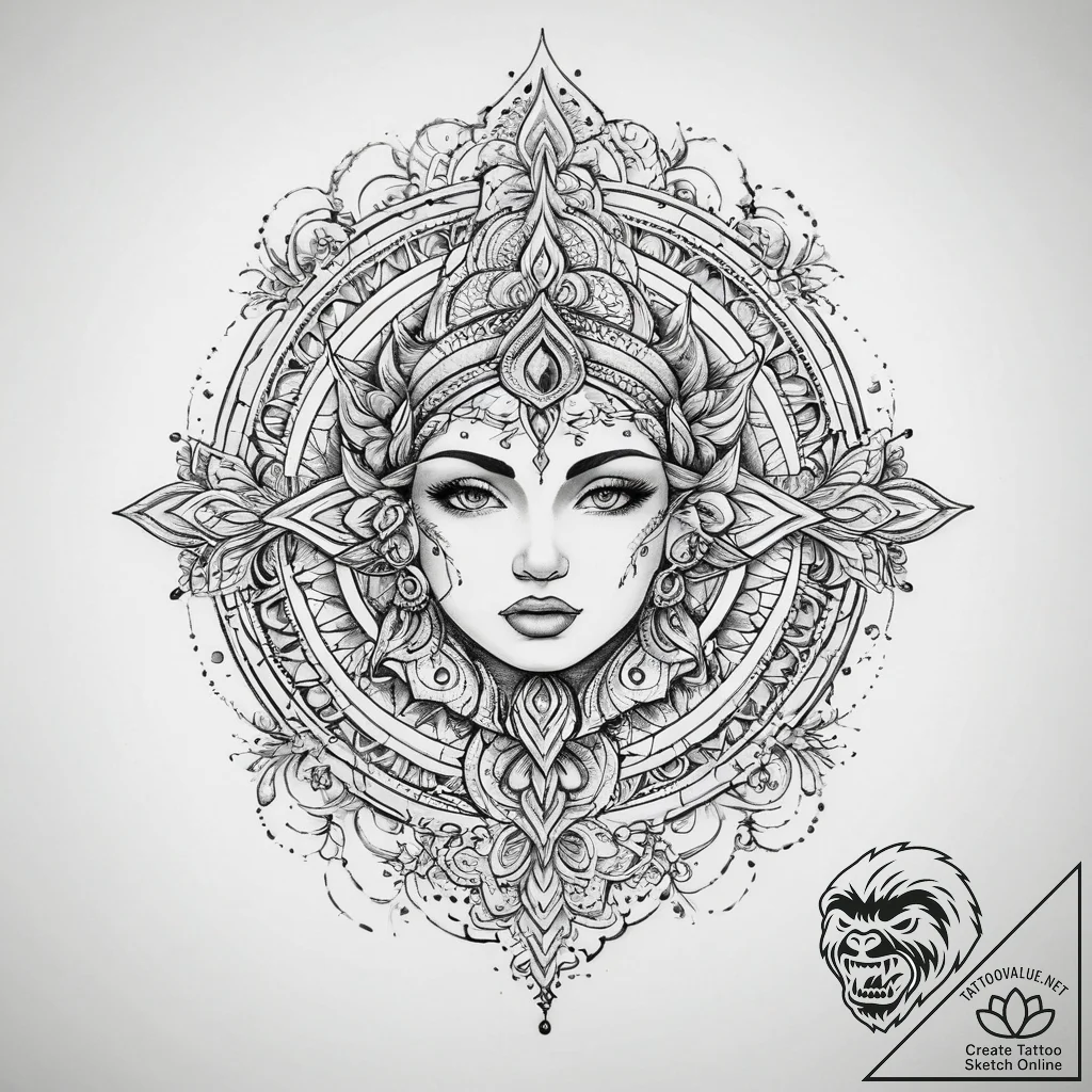 Tattoo sketch cosmic character, tattoo flash... - tattoo sketch (№1759549358_0, 04.10.2025 03:42) — tattoovalue.net
