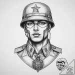 Tattoo sketch soldier with a metal, tattoo li… – tattoo sketch (№1759549788_0, 04.10.2025 03:49) — tattoovalue.net