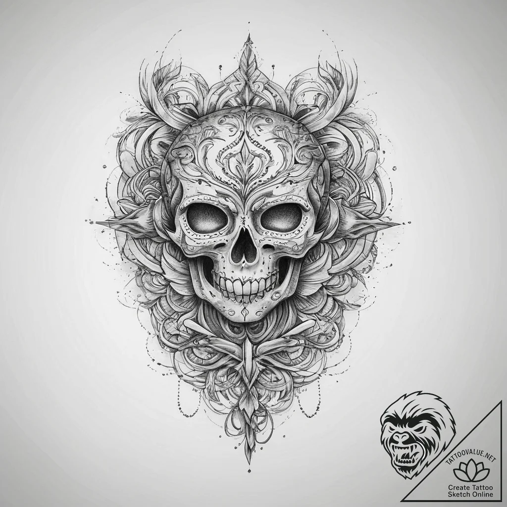 Tattoo sketch elegant text, concept art for t... - tattoo sketch (№1759550435_0, 04.10.2025 04:00) — tattoovalue.net