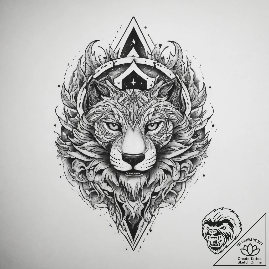 Tattoo sketch узор с северным сиянием, artist... - tattoo sketch (№1759550868_0, 04.10.2025 04:07) — tattoovalue.net