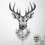 Tattoo sketch elegant doe tattoo – tattoo sketch (№1759551085_0, 04.10.2025 04:11) — tattoovalue.net