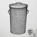 Tattoo sketch trash collector trash can, tatt… – tattoo sketch (№1759551517_0, 04.10.2025 04:18) — tattoovalue.net