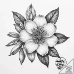 Tattoo sketch orange blossom – tattoo sketch (№1759551733_0, 04.10.2025 04:22) — tattoovalue.net